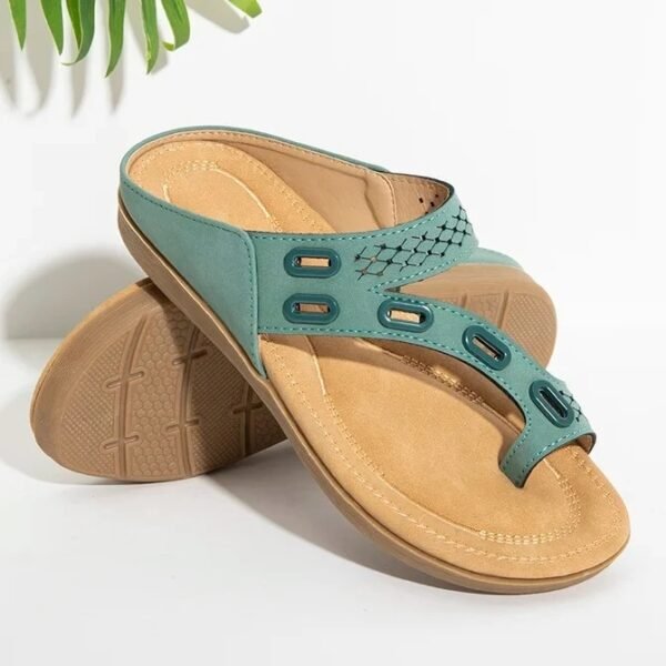 Leather Stitching Flat Shoes - Image 4