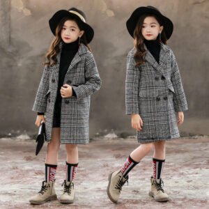 Girl's Hounds Tooth Coat