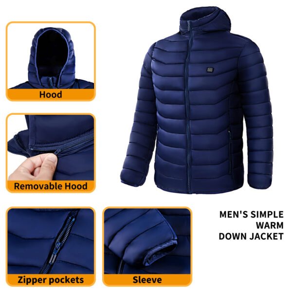 Men Heated Puffer Jacket - Image 9