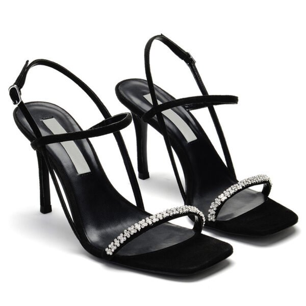 Women's Square Toe High Heels - Image 3